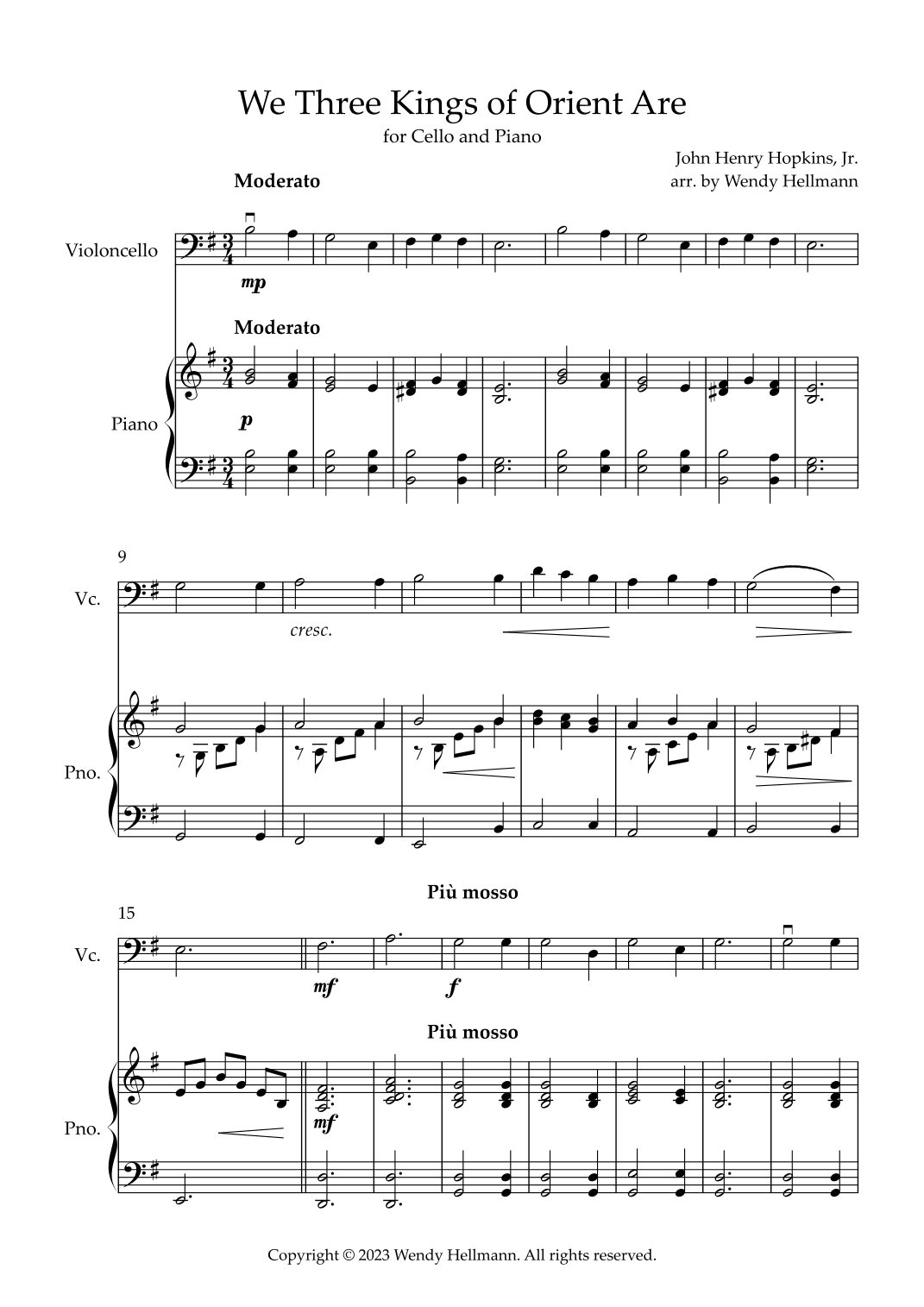 We Three Kings of Orient Are (arr. Wendy Hellmann)