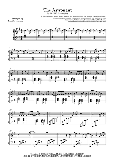 The Astronaut (arr. Jennifer Kusuma)