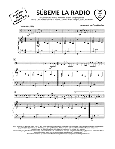 Subeme La Radio (arr. Ron Sheffer)