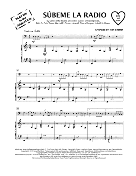 Subeme La Radio (arr. Ron Sheffer)