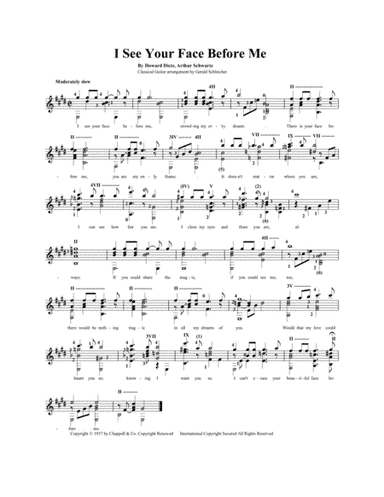 I See Your Face Before Me (arr. Gerald Schleicher)