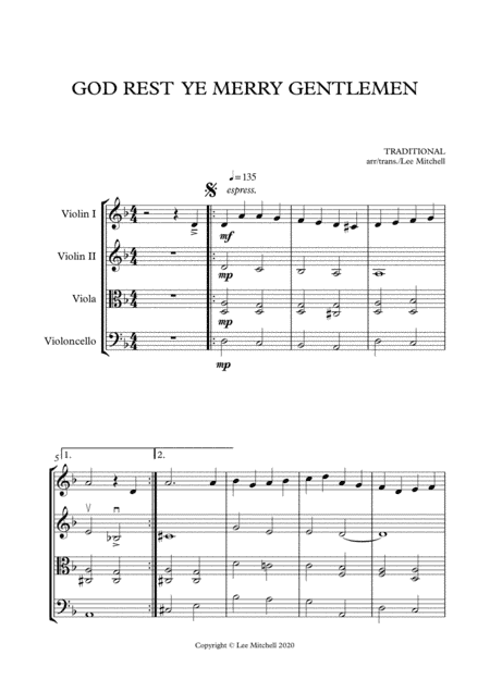GOD REST YE MERRY GENTLEMEN (arr. Lee Mitchell)
