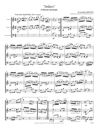 Solace, A Mexican Serenade (arr. Stephen Levintow)