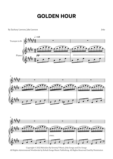 Golden Hour (arr. Cadenza Editions)