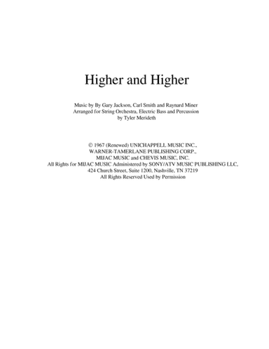 (your Love Has Lifted Me) Higher And Higher (arr. Tyler Merideth)