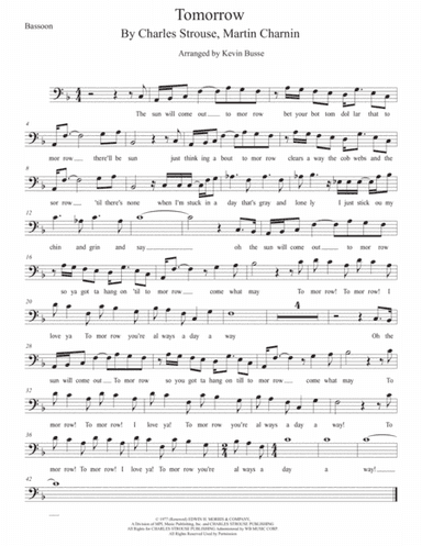 Tomorrow (arr. Kevin Busse)