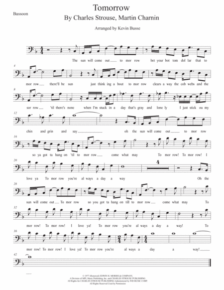 Tomorrow (arr. Kevin Busse)