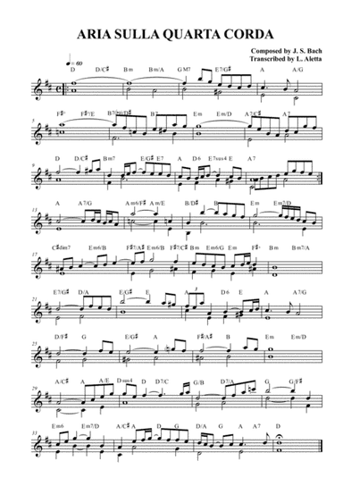 Aria sulla quarta corda (arr. Luca Aletta)