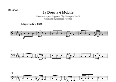 La Donna è Mobile (arr. Rodrigo Faleiros)