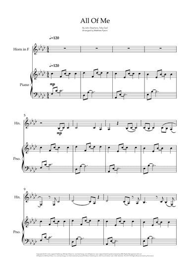 All Of Me (arr. Matthew pyeon)