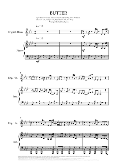 Butter (arr. Matthew pyeon)