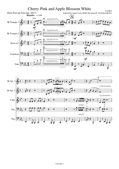 Cherry Pink And Apple Blossom White (arr. Peet du Toit)