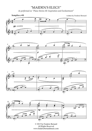 Maiden's Elegy (Enchanting Fantasy Piano Solo - Intermediate Easy)