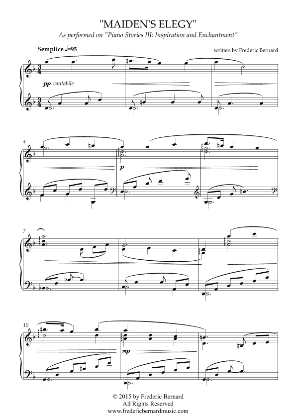 Maiden's Elegy (Enchanting Fantasy Piano Solo - Intermediate Easy)