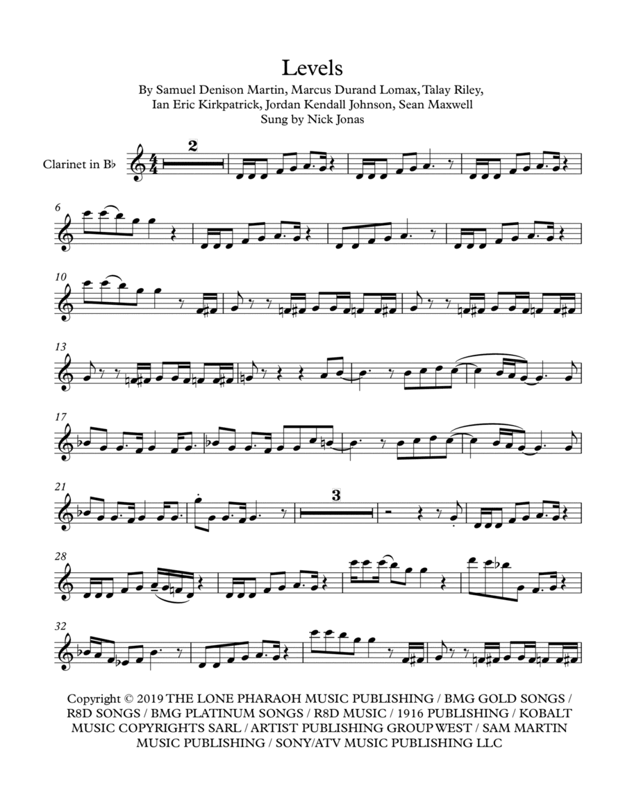 Levels (arr. Robert Moody)