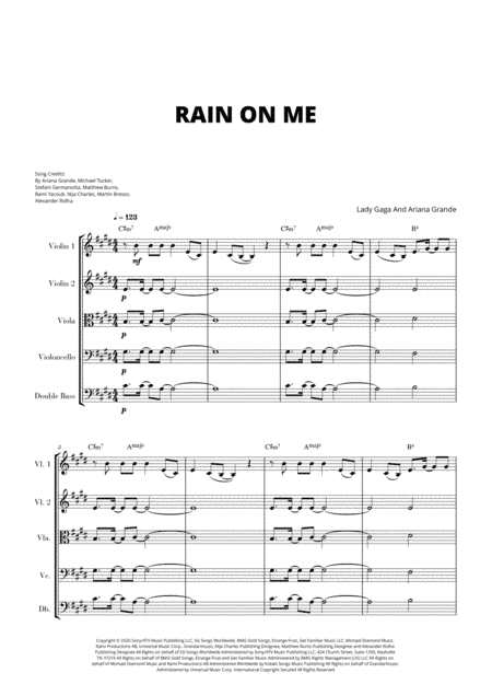 Rain On Me (arr. Cadenza Editions)