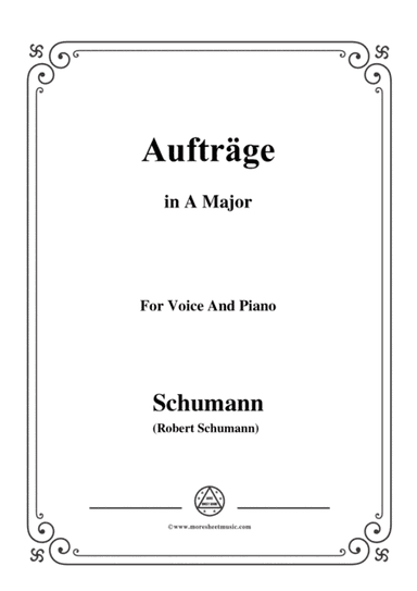 Schumann-Aufträge,in A Major,Op.77,No.5,for Voice and Piano (arr. MSM)