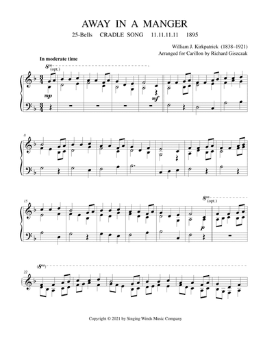 25B. Away in a Manger (CRADLE SONG) (arr. Richard Giszczak)