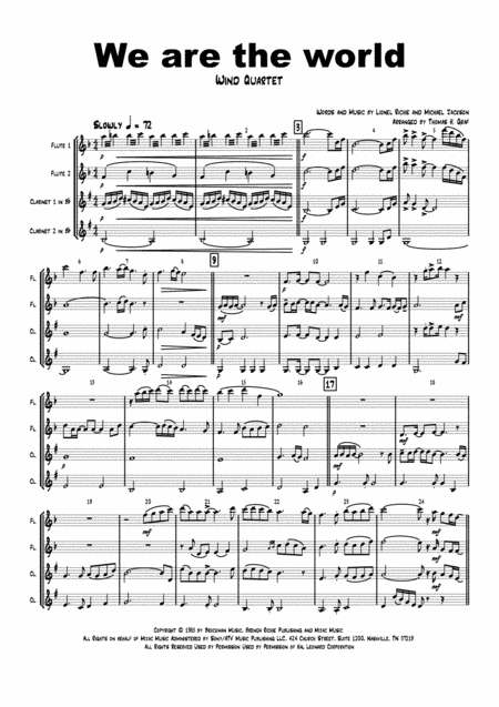 We Are The World (arr. Thomas H. Graf)