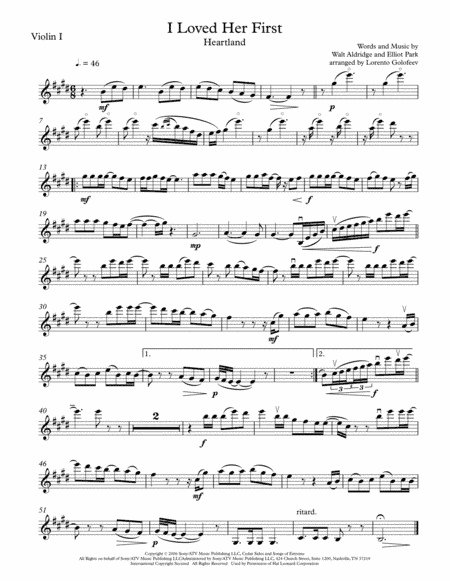 I Loved Her First (arr. Lorento Golofeev)
