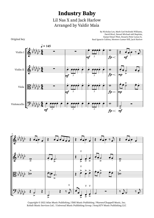 Industry Baby (arr. Valdir Maia)