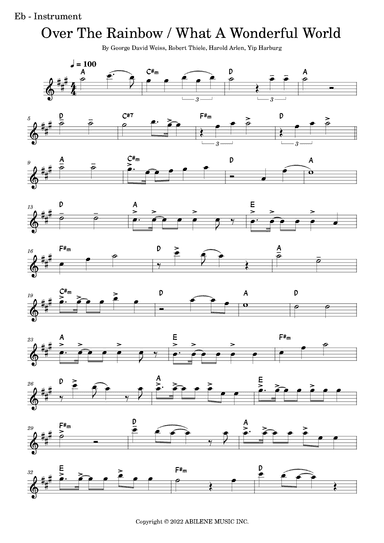 Somewhere Over The Rainbow/what A Wonderful World (arr. Fabio Eduardo de Oliveira)