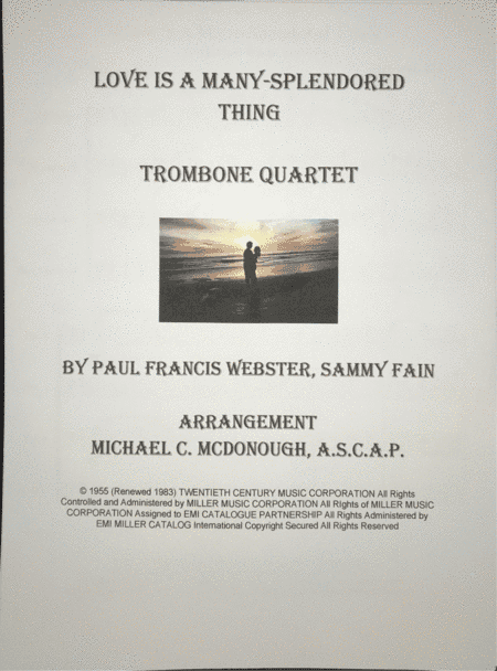 Love Is A Many-splendored Thing (arr. Dr. Michael C. McDonough A.S.C.A.P.)