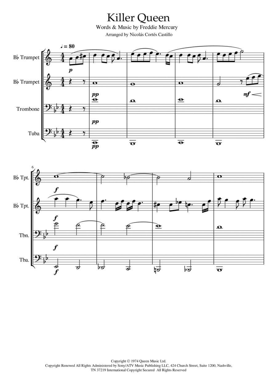 Killer Queen (arr. Nicolás Cortés Castillo)