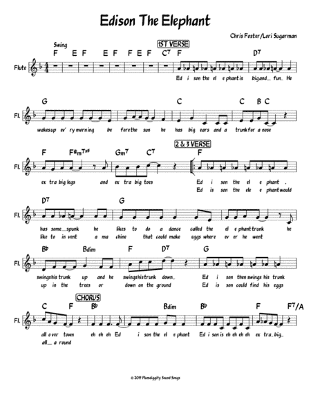 Edison The Elephant - Lead Sheet