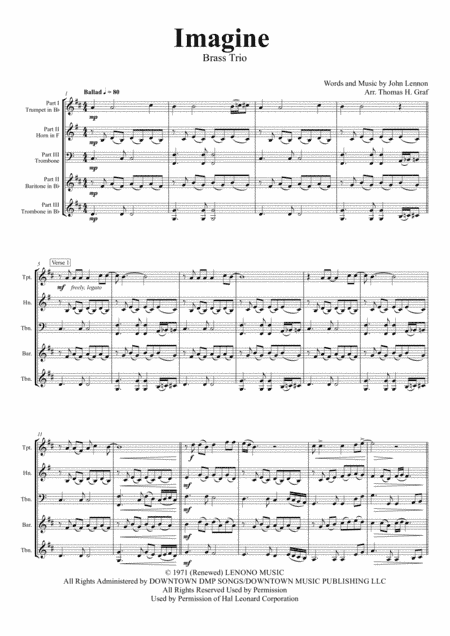 Imagine (arr. Thomas H. Graf)