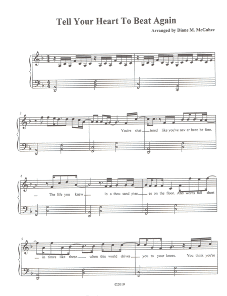 Tell Your Heart To Beat Again (arr. Diane M. McGahee)
