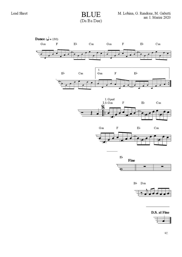 Blue (da Ba Dee) (arr. Ivan Marini)