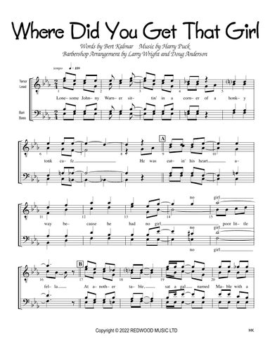 Where Did You Get That Girl (arr. Larry Wright)