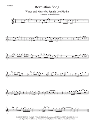 Revelation Song (arr. Kevin Busse)