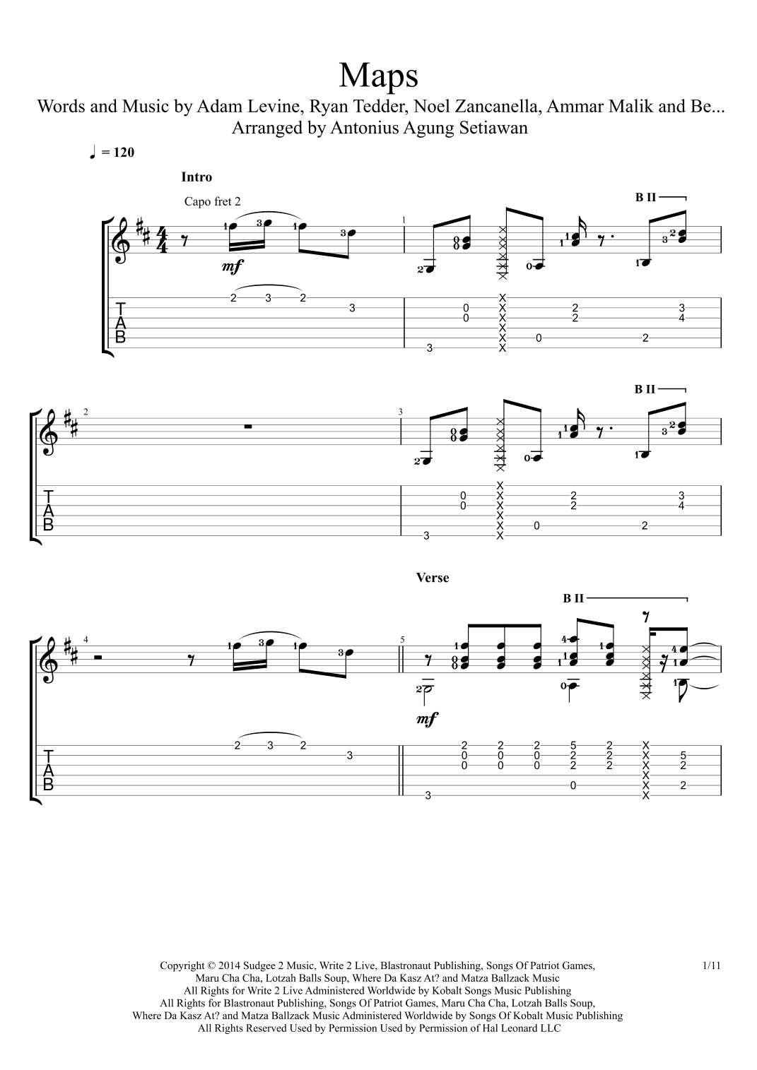Maps (arr. Antonius Agung Setiawan)