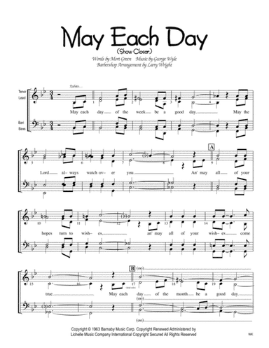May Each Day (arr. Larry Wright)