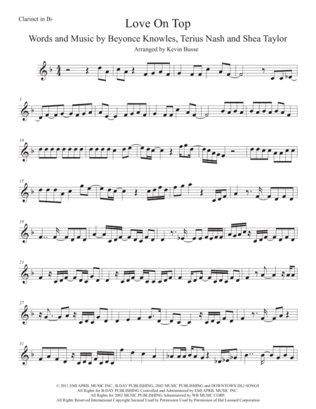 Love On Top (arr. Kevin Busse)