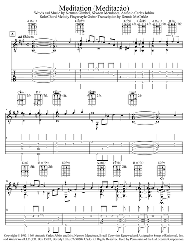 Meditation (meditacao) (arr. Dennis McCorkle)