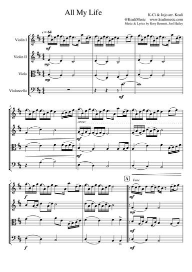 All My Life (arr. KoaliMusic)