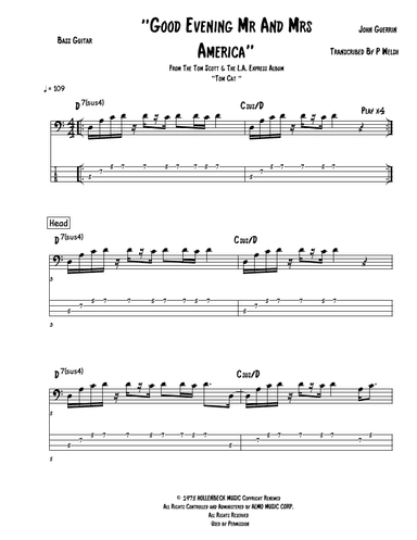 Good Evening Mr. And Mrs. America (arr. P Welsh)