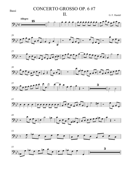 Concerto Grosso Op. 6 #7 Movement II (arr. theupperstaff.com)