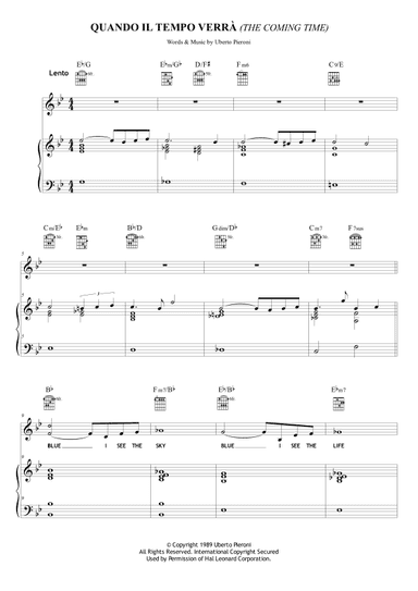 Quando il tempo verrà (The coming time)