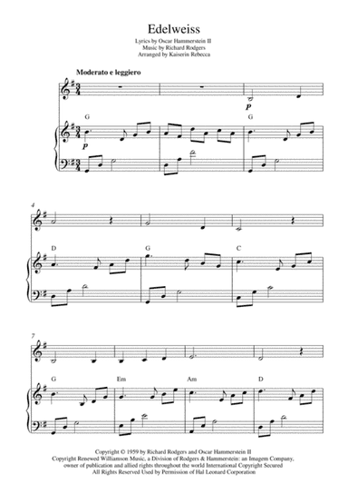 Edelweiss (arr. Kaiserin Rebecca)