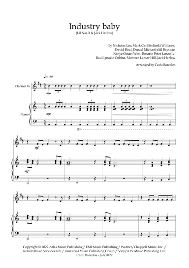 Industry Baby (arr. Cadu Barcelos)