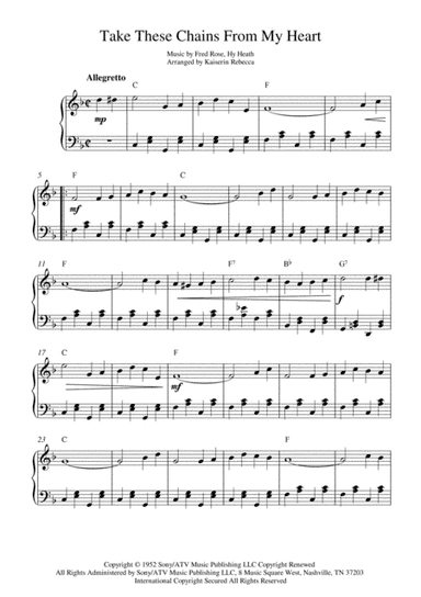 Take These Chains From My Heart (arr. Kaiserin Rebecca)