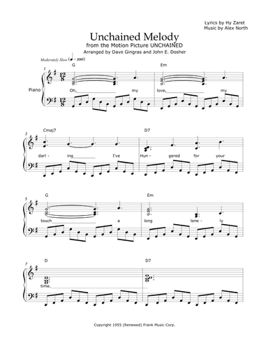 Unchained Melody (arr. David Lee Gingras and John E. Dosher)