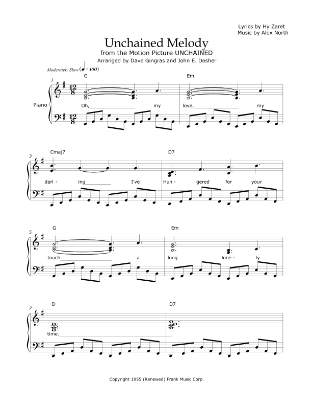 Unchained Melody (arr. David Lee Gingras and John E. Dosher)