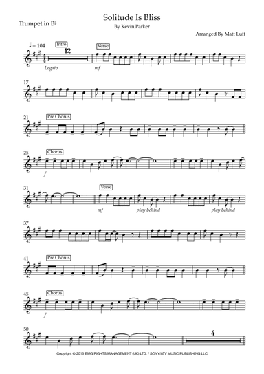 Solitude Is Bliss (arr. Matt Luff)