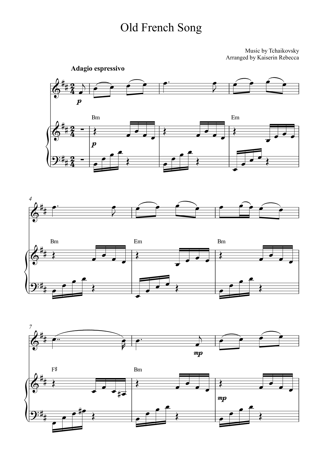 Old French Song (arr. Kaiserin Rebecca)