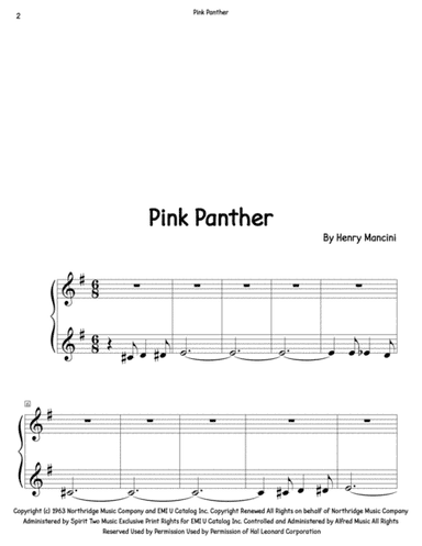 The Pink Panther from THE PINK PANTHER (arr. Michelle Ayler)